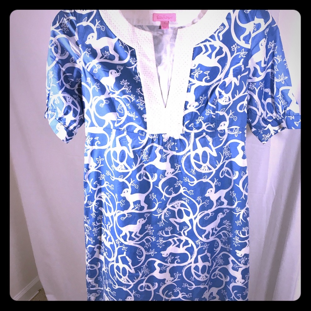 Lilly Pulitzer Monkey Pattern Summer Dress